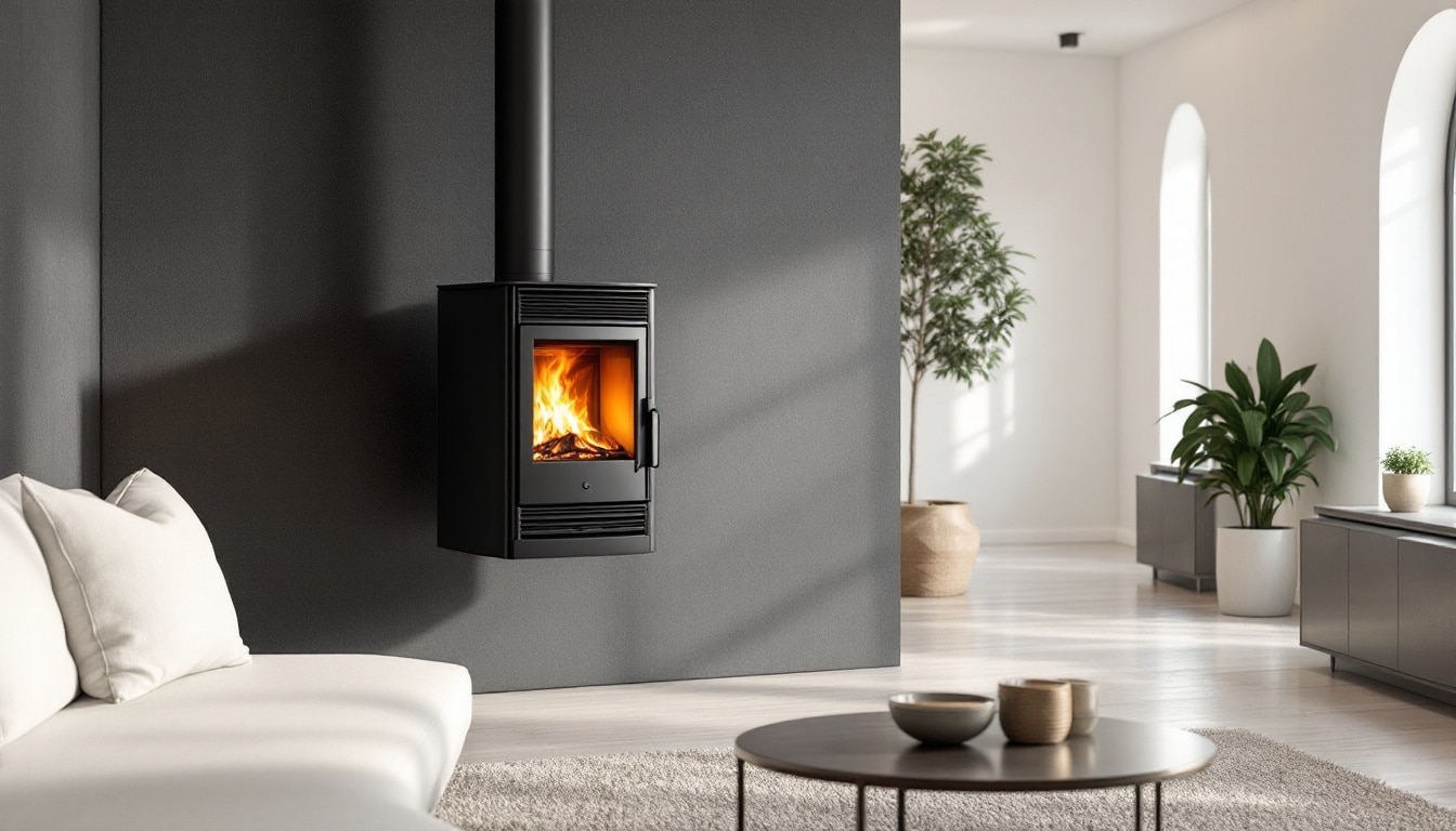 Poêle à granulés suspendu : design innovant pour un chauffage élégant